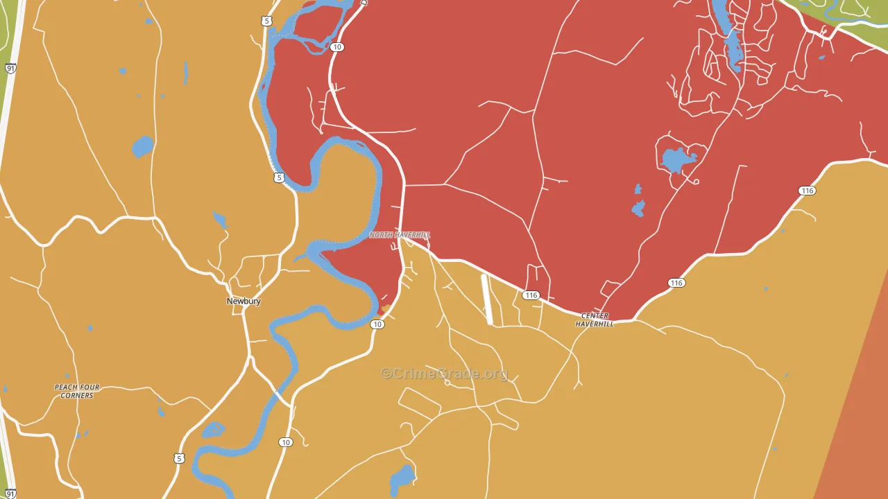 North Haverhill, NH Map of Murder Rates