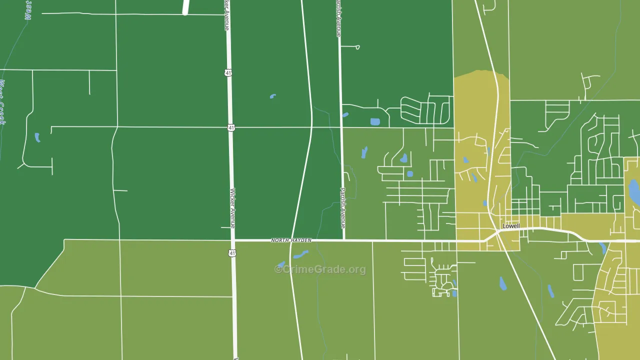 North Hayden, IN Map of Murder Rates