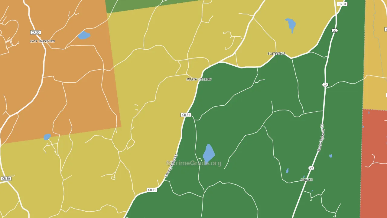 North Hebron, NY Map of Murder Rates