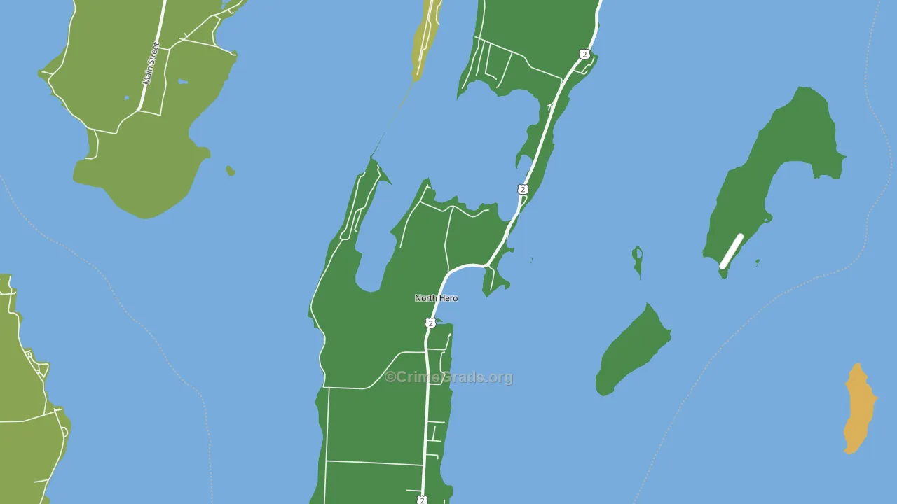 North Hero, VT Map of Murder Rates