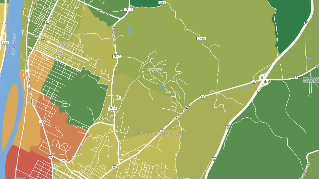 North Hills, WV Map of Murder Rates