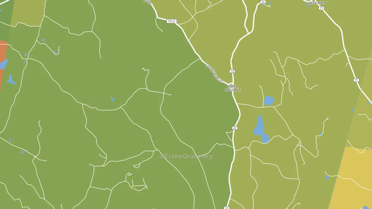 North Hillsdale, NY Map of Murder Rates
