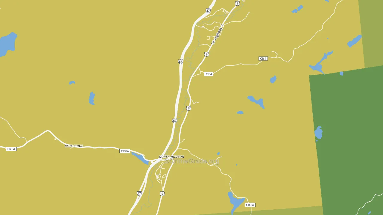 North Hudson, NY Map of Murder Rates