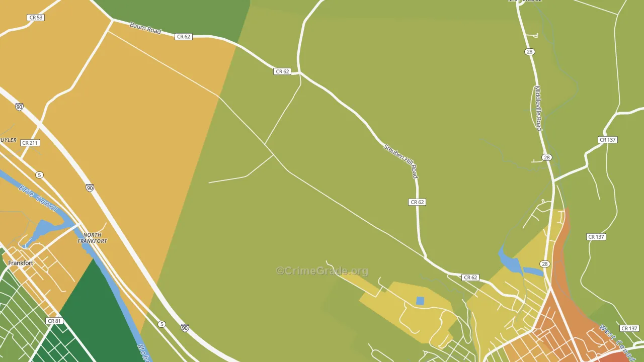 North Ilion, NY Map of Murder Rates