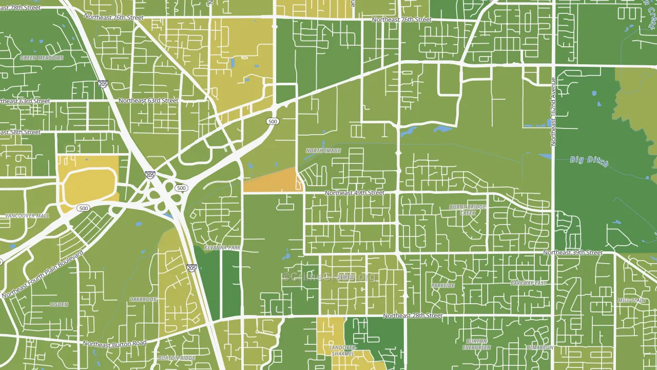North Image, Vancouver, WA Map of Murder Rates