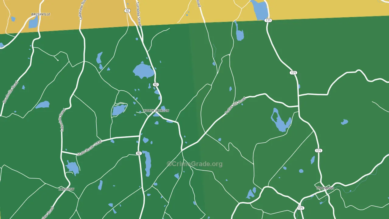 North Jackson, PA Map of Murder Rates
