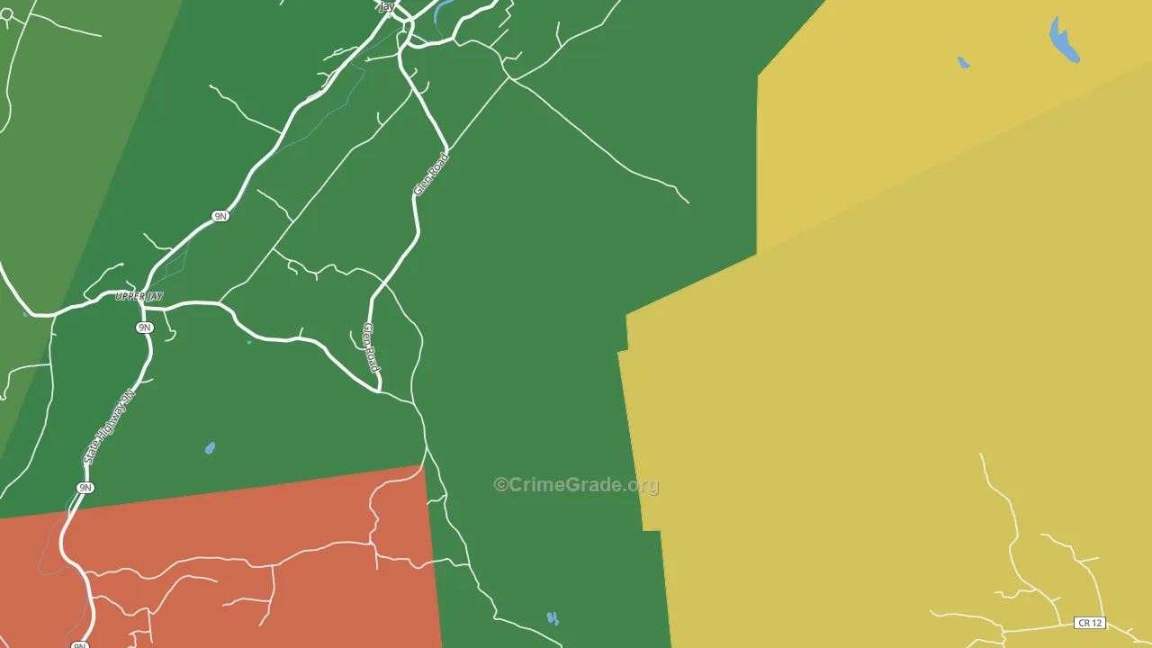 North Jay, NY Map of Murder Rates