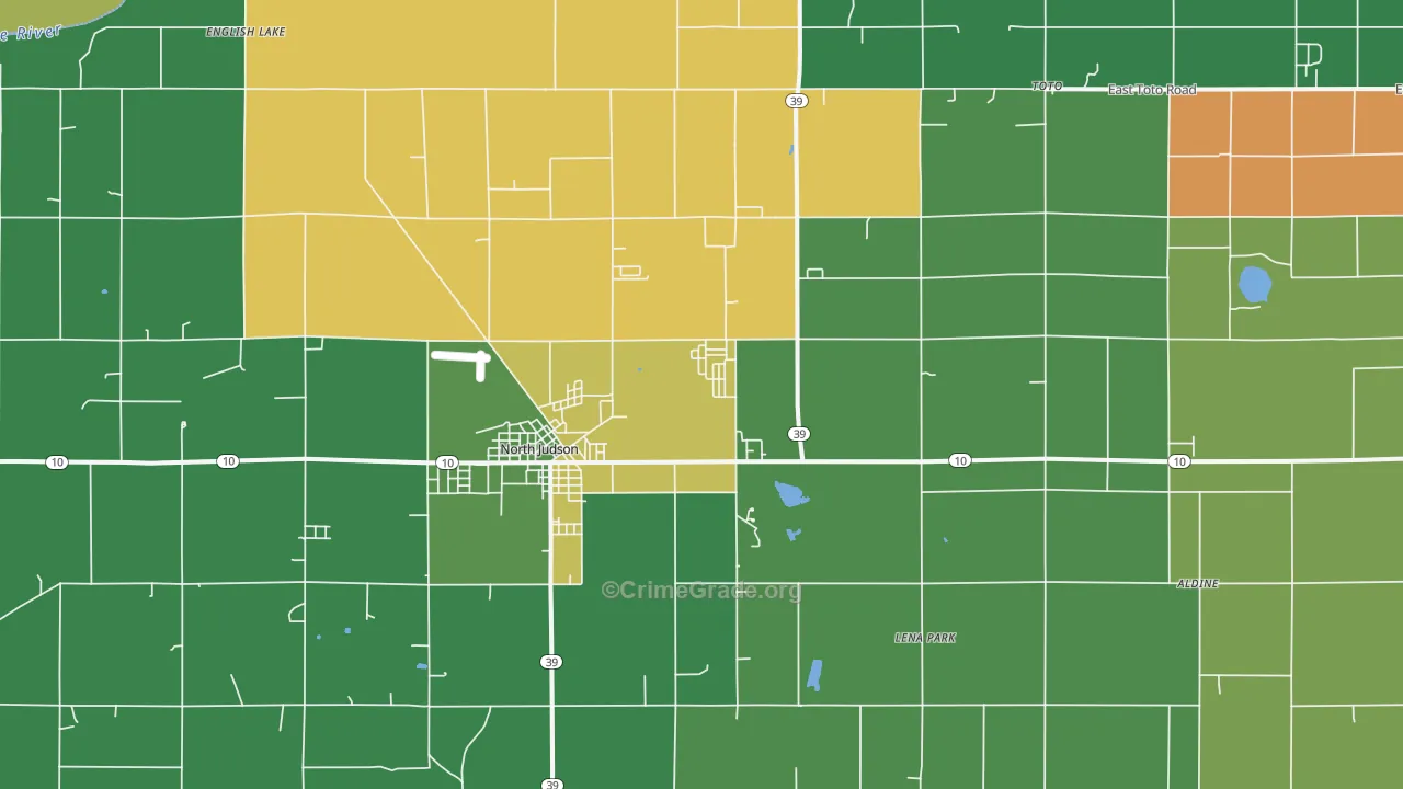 North Judson, IN Map of Murder Rates