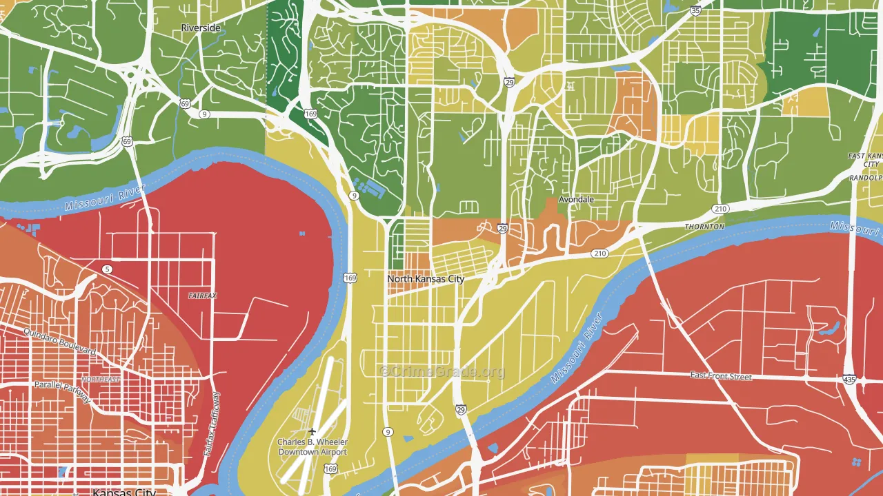 North Kansas City, MO Map of Murder Rates
