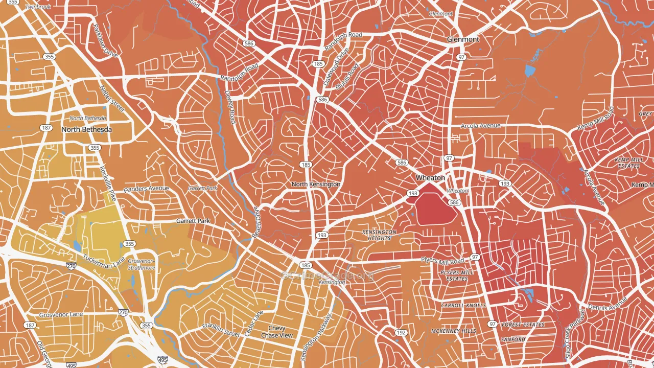 North Kensington, Kensington, MD Map of Murder Rates
