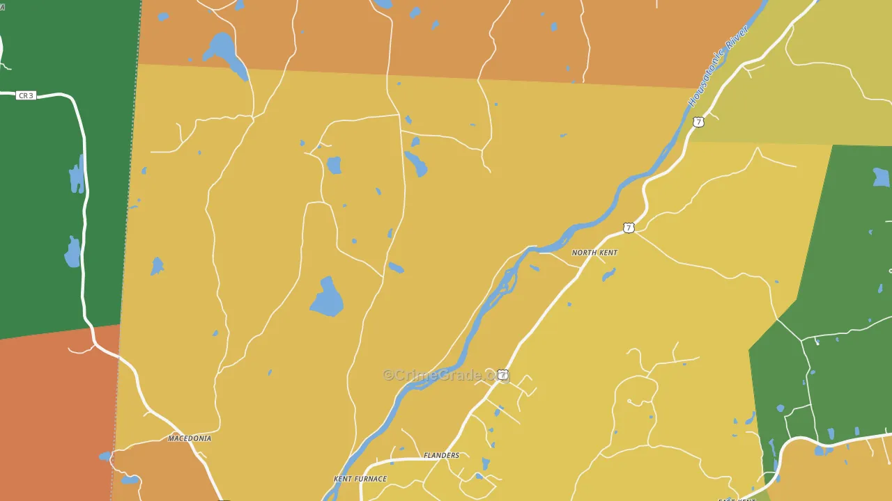 North Kent, CT Map of Murder Rates