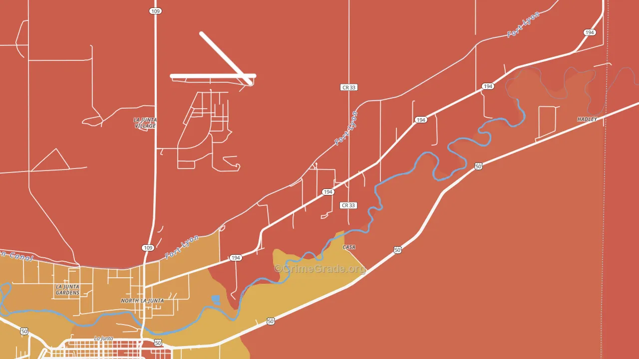 North La Junta, CO Map of Murder Rates