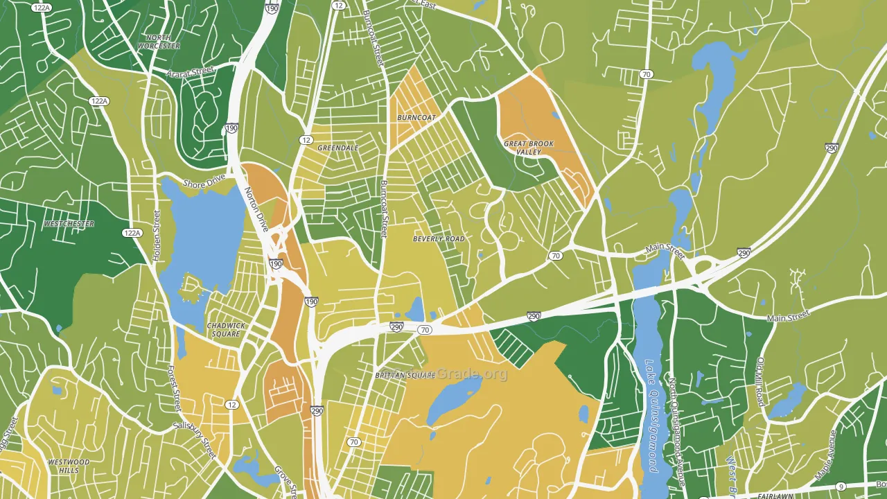 North Lincoln Street, Worcester, MA Map of Murder Rates