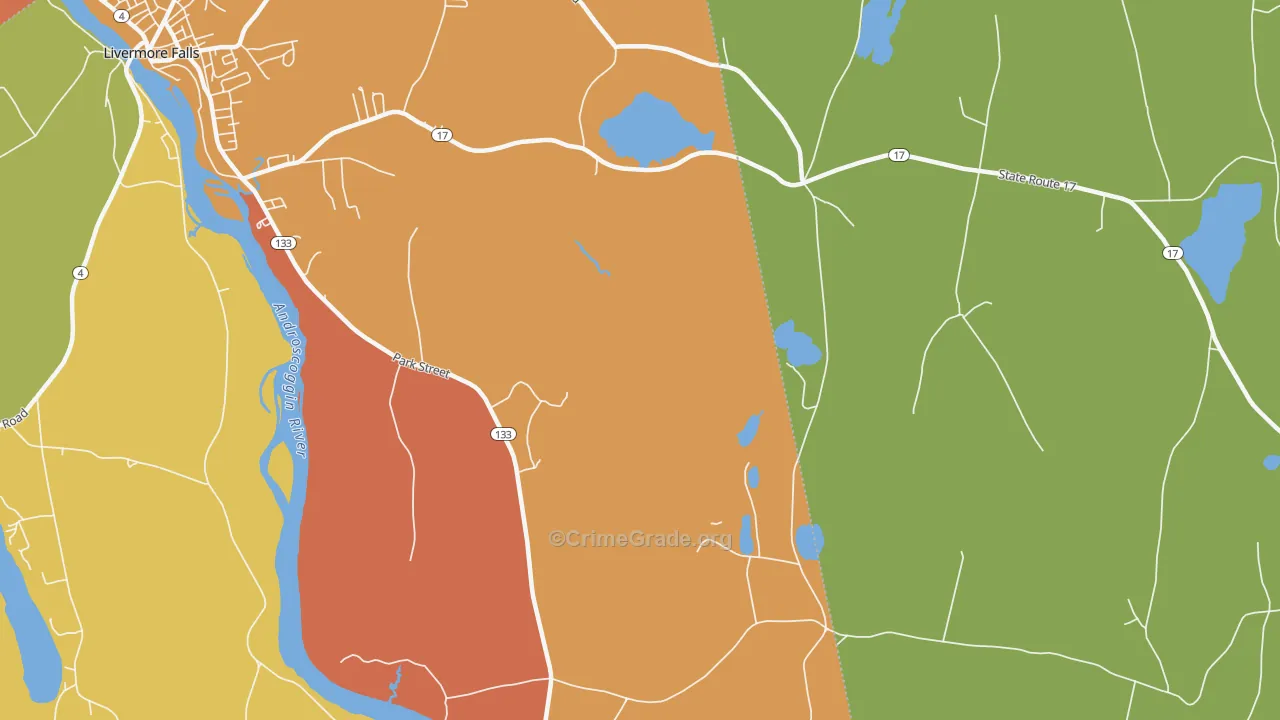 North Livermore, ME Map of Murder Rates