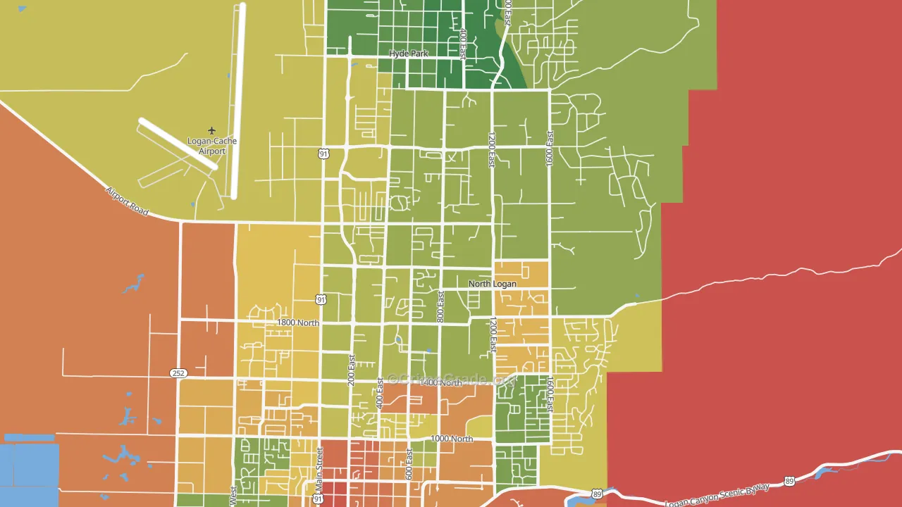 North Logan, UT Map of Murder Rates