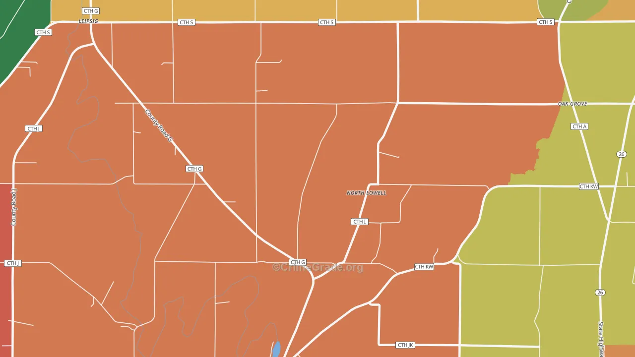 North Lowell, WI Map of Murder Rates