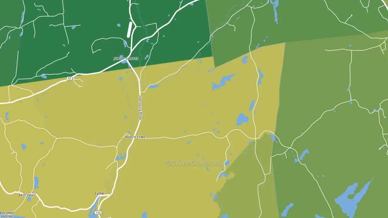 North Lyme, CT Map of Murder Rates