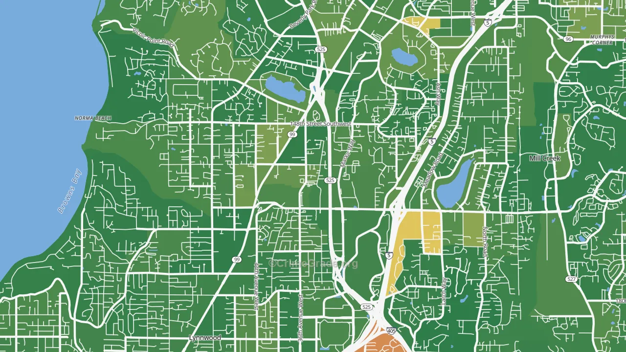 North Lynnwood, WA Map of Murder Rates