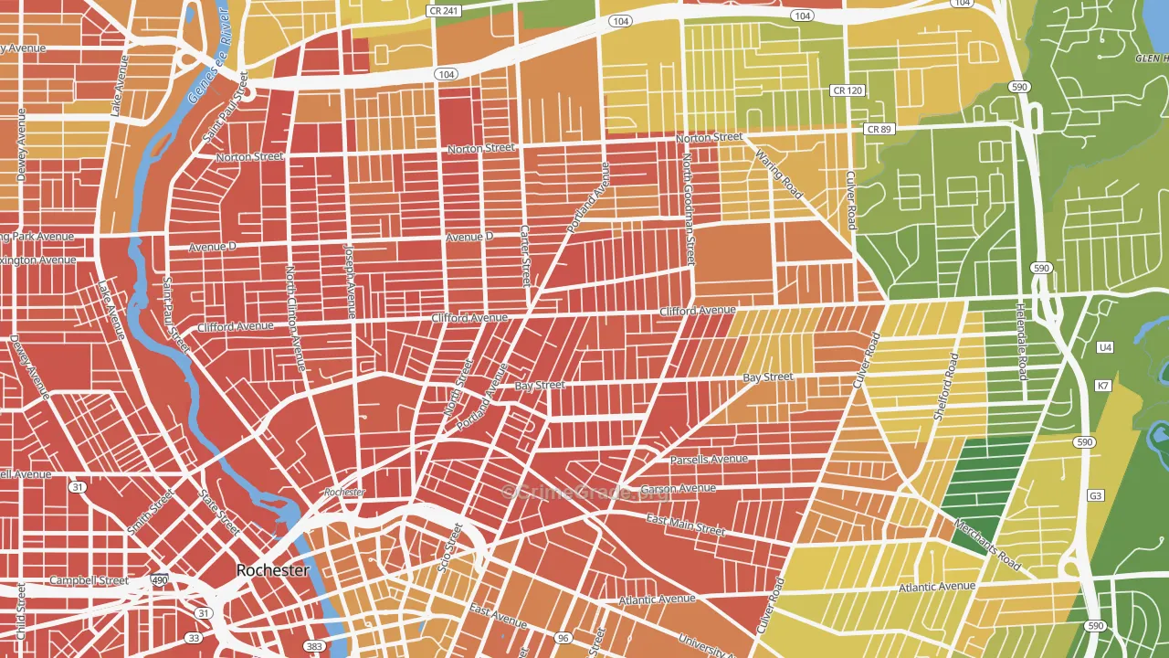 North Marketview Heights, Rochester, NY Map of Murder Rates