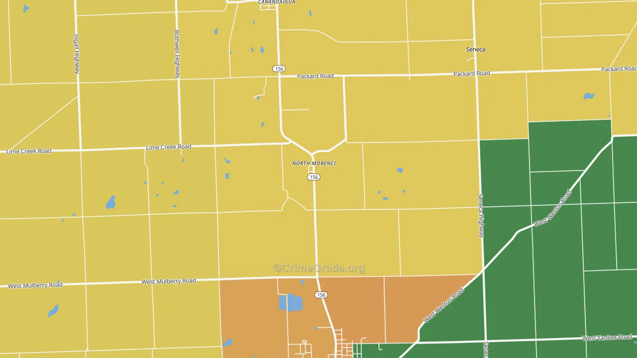 North Morenci, MI Map of Murder Rates