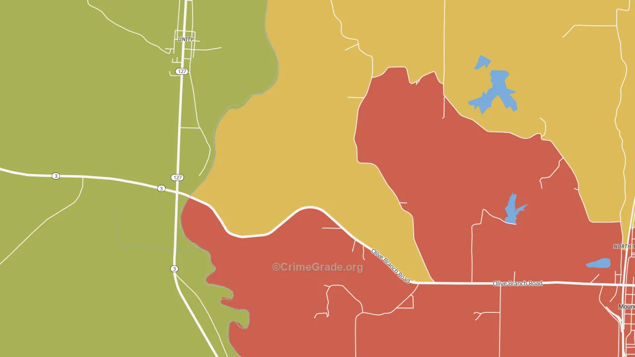 North Mounds, IL Map of Murder Rates