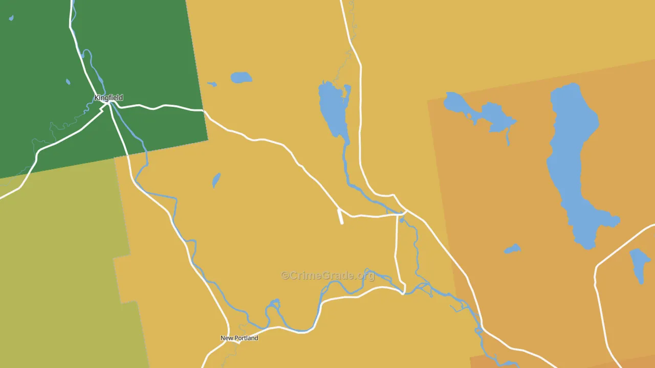 North New Portland, ME Map of Murder Rates