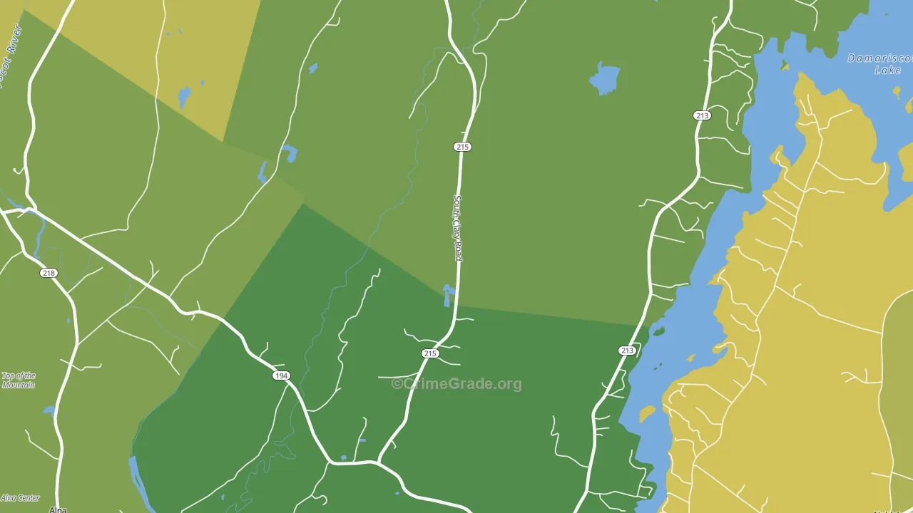 North Newcastle, ME Map of Murder Rates