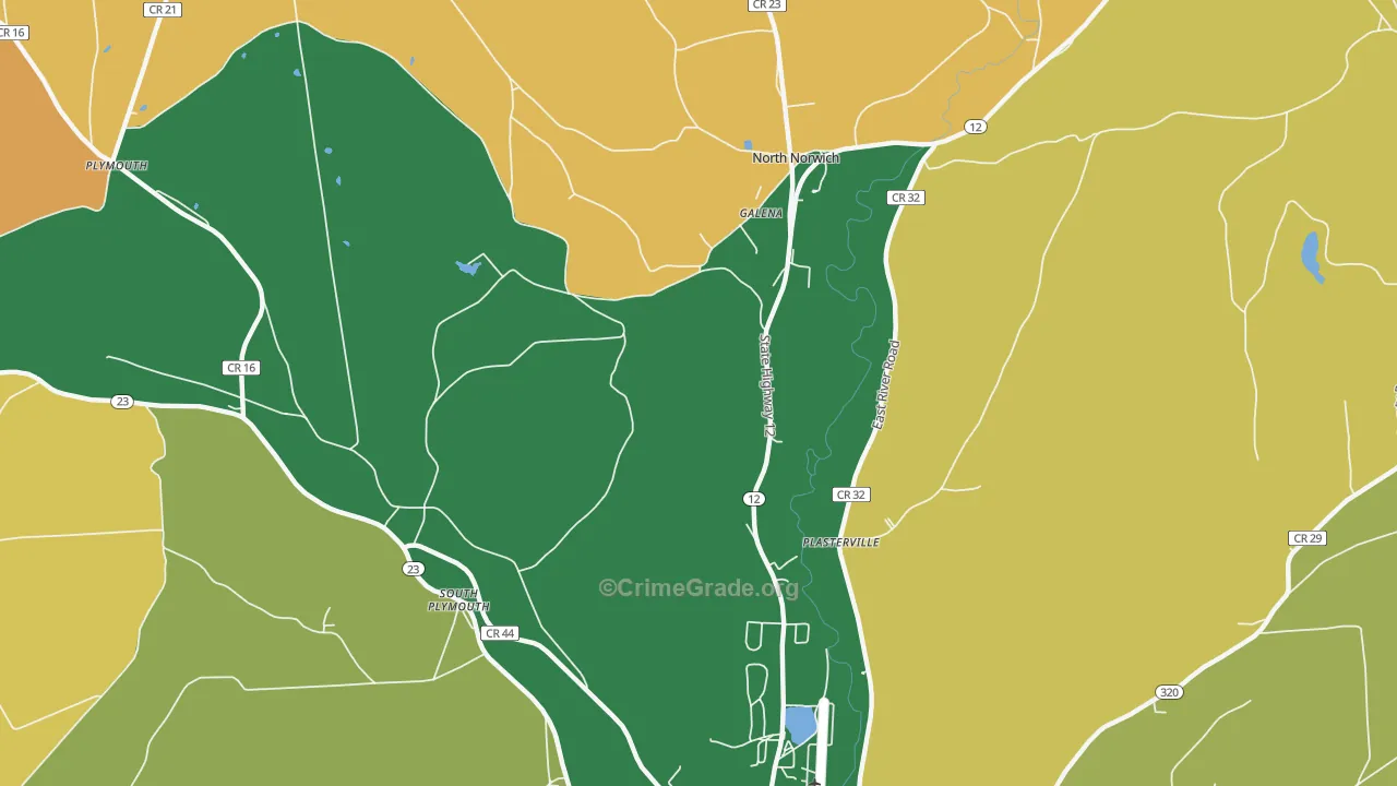 North Norwich, NY Map of Murder Rates