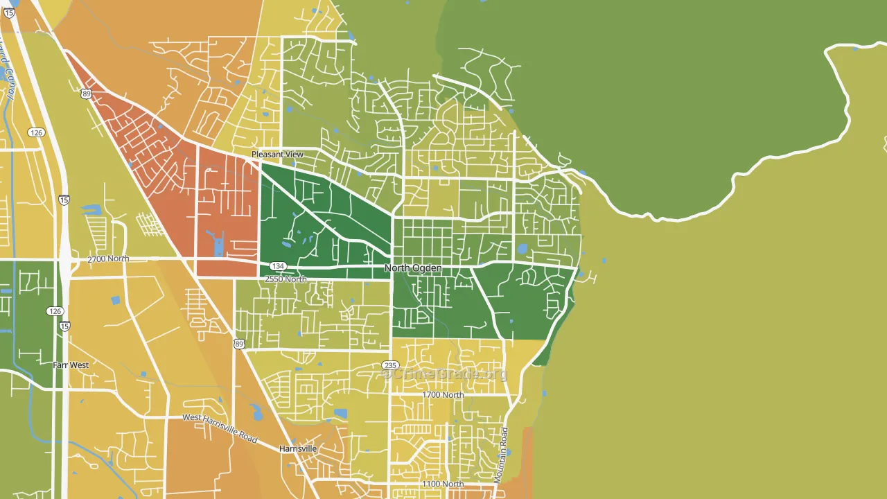 North Ogden, UT Map of Murder Rates