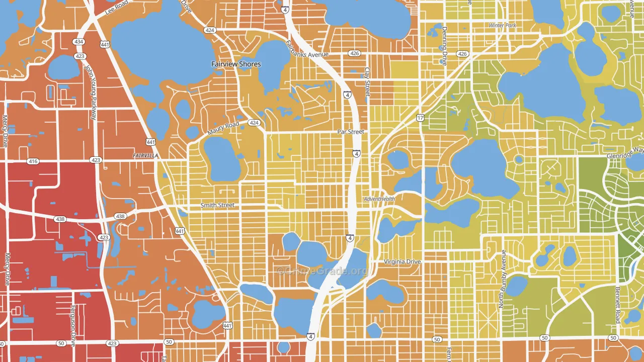 North Orange, Orlando, FL Map of Murder Rates