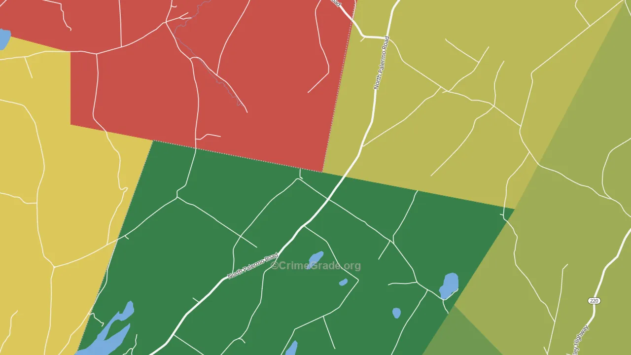 North Palermo, ME Map of Murder Rates