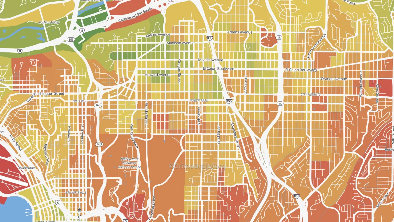 North Park San Diego, San Diego, CA Map of Murder Rates