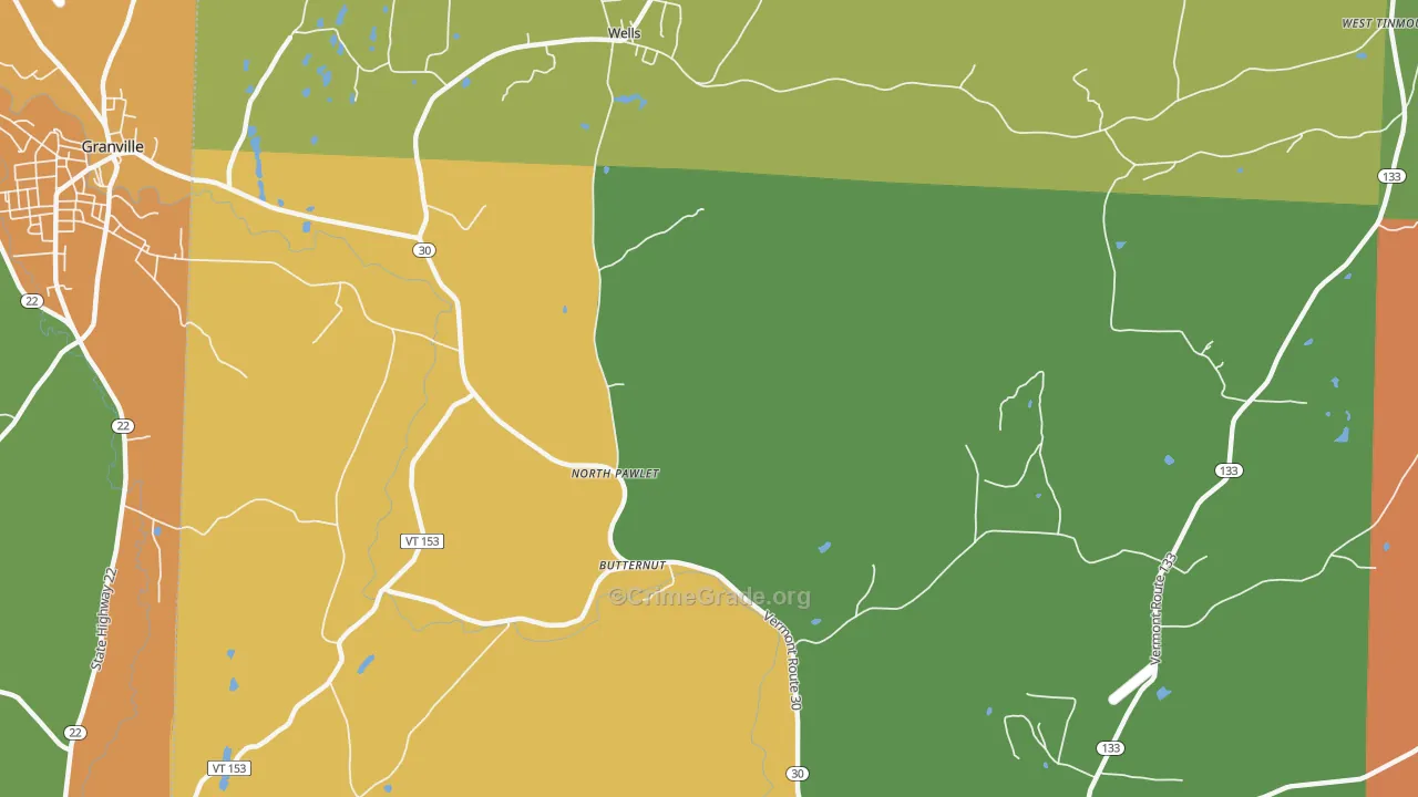 North Pawlet, VT Map of Murder Rates