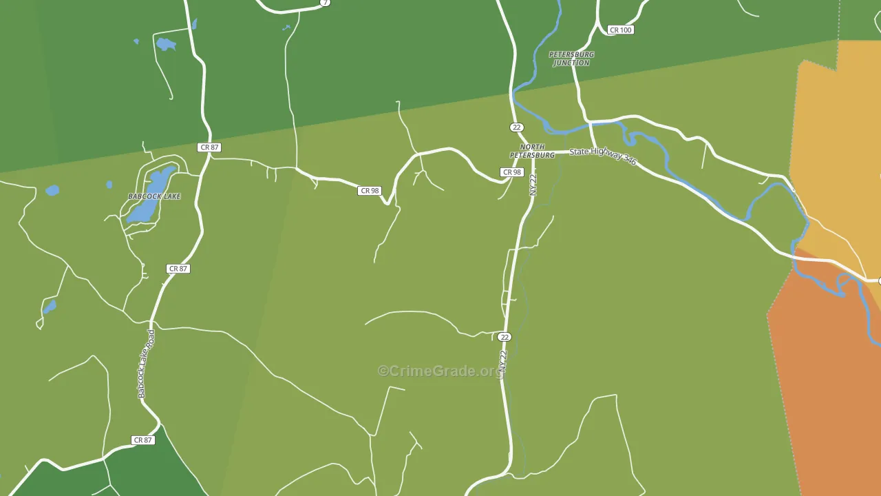North Petersburg, NY Map of Murder Rates