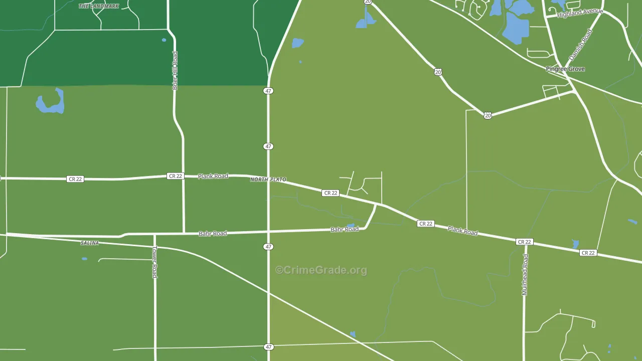 North Plato, IL Map of Murder Rates