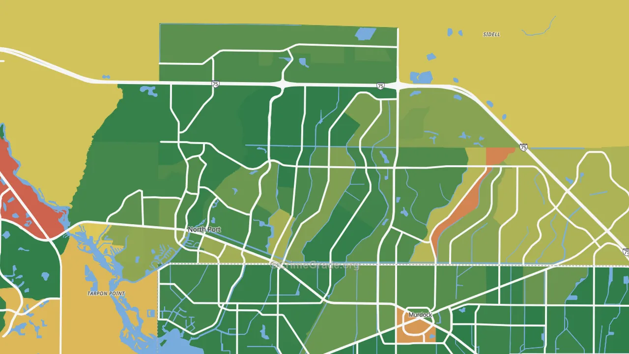 North Port, FL Map of Murder Rates