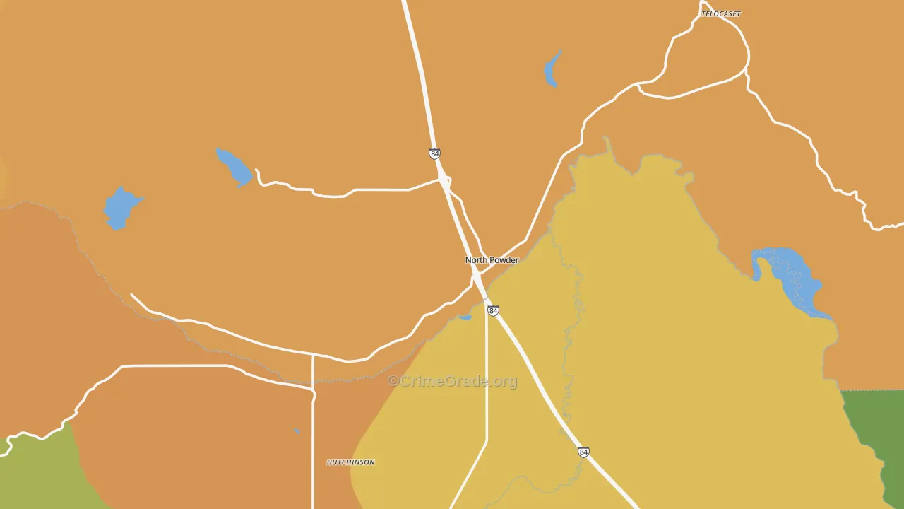 North Powder, OR Map of Murder Rates