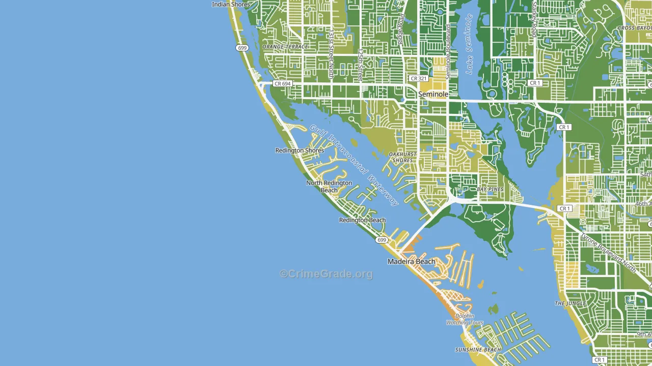 North Redington Beach, FL Map of Murder Rates
