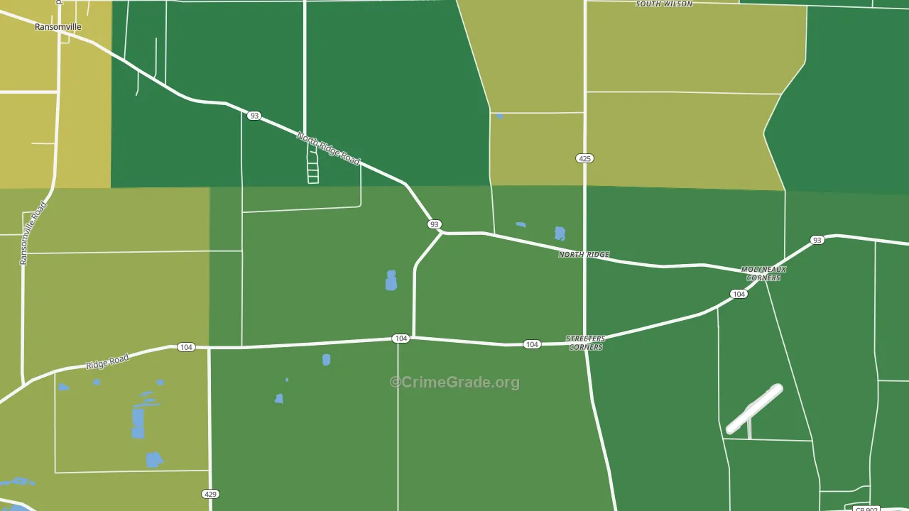 North Ridge, NY Map of Murder Rates