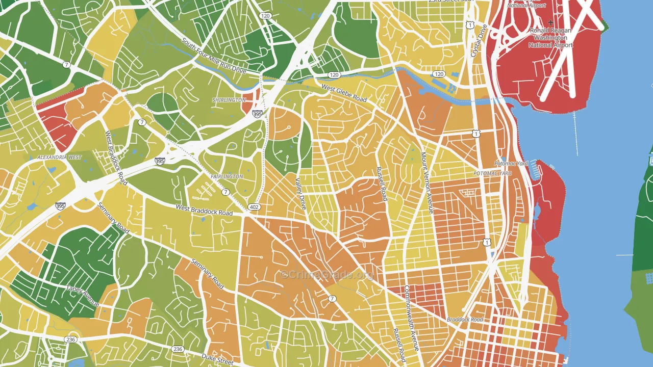 North Ridge Rosemont, Alexandria, VA Map of Murder Rates