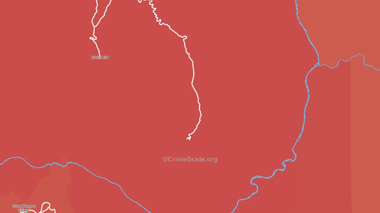 North Rim, AZ Map of Murder Rates