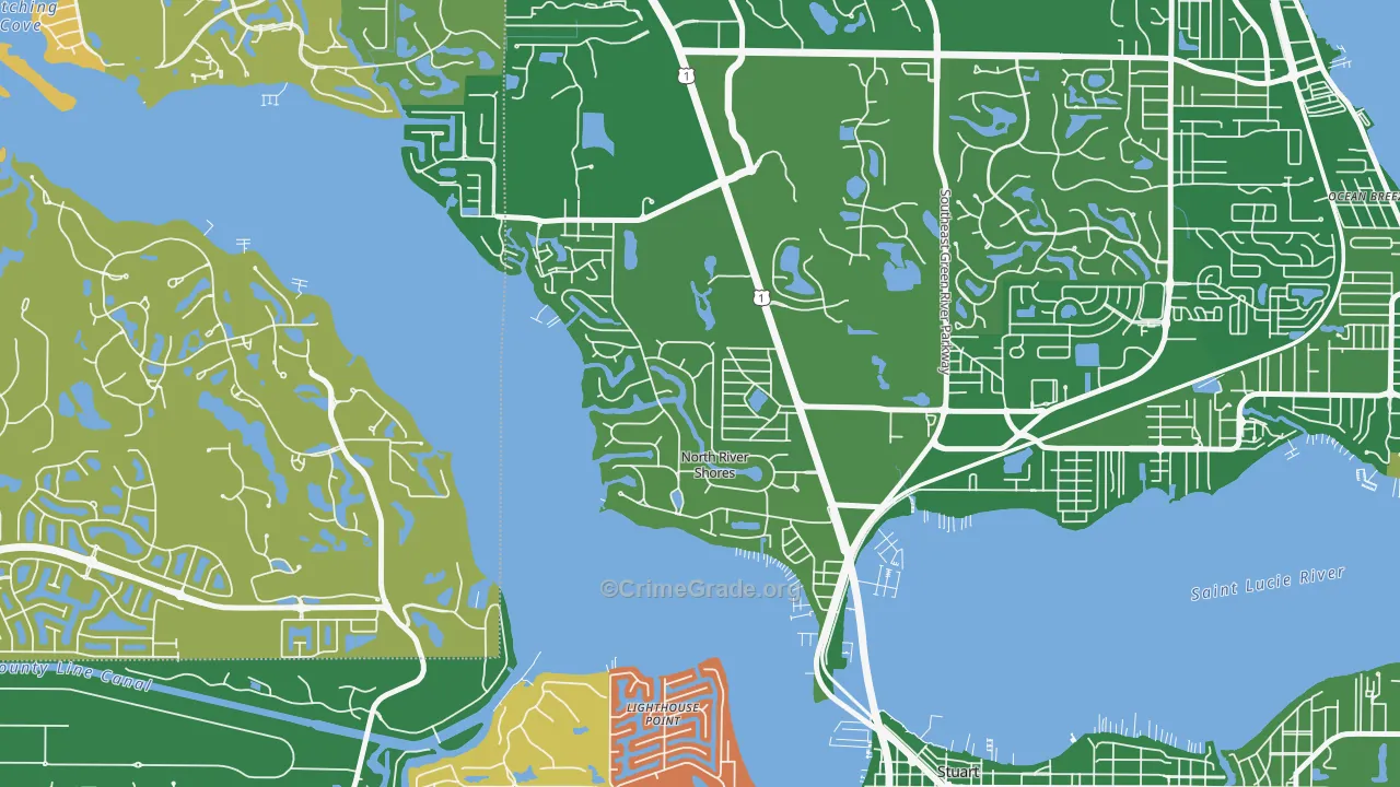 North River Shores, Stuart, FL Map of Murder Rates