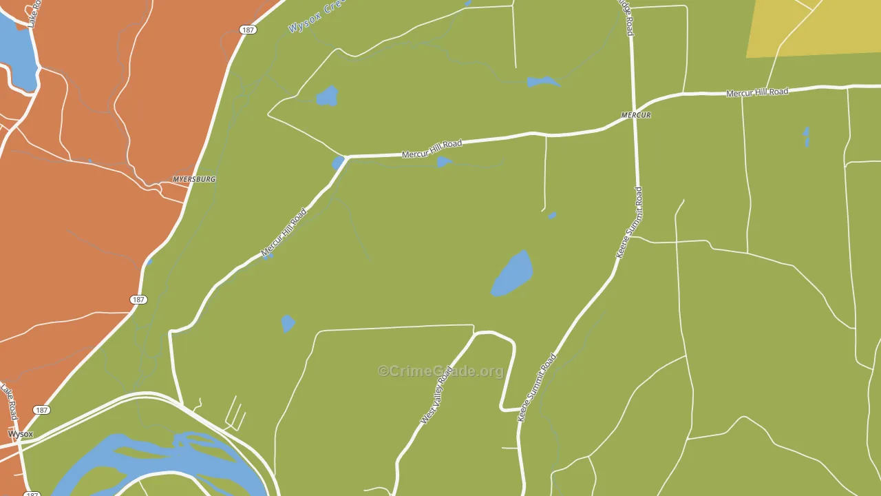 North Rome, PA Map of Murder Rates