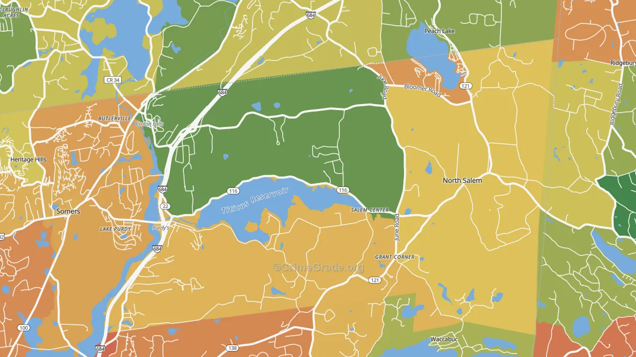 North Salem, NY Map of Murder Rates