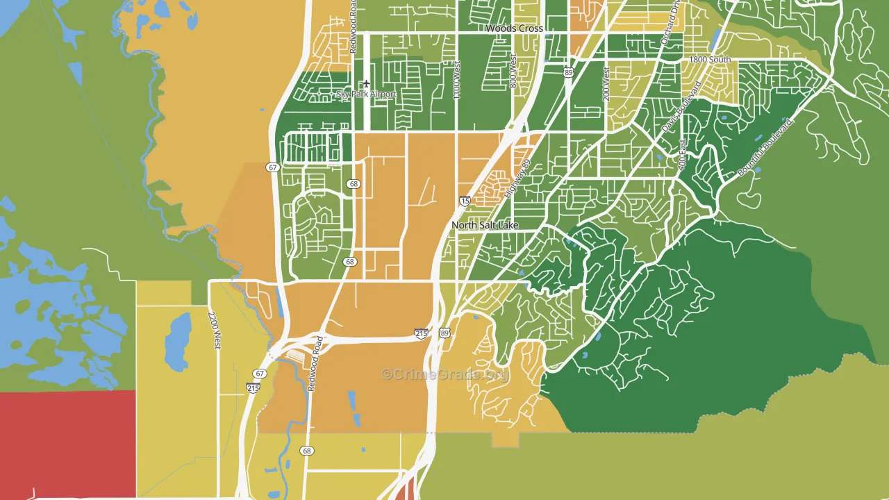 North Salt Lake, UT Map of Murder Rates