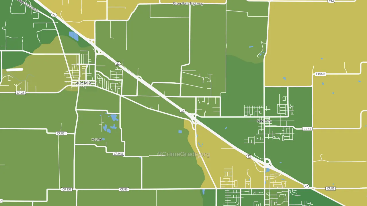 North Santiam, OR Map of Murder Rates
