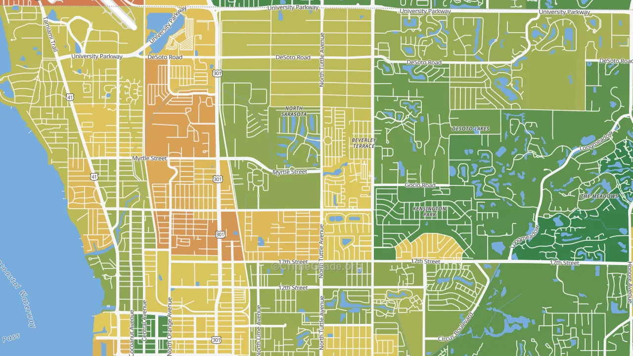 North Sarasota, FL Map of Murder Rates