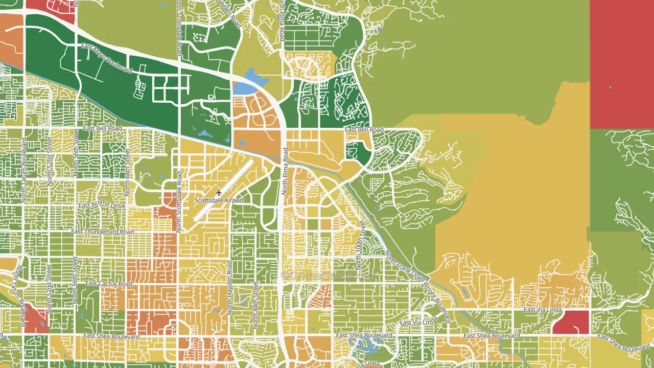 North Scottsdale, Scottsdale, AZ Map of Murder Rates