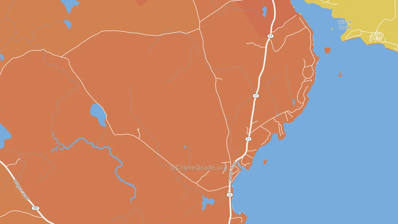North Sebago, ME Map of Murder Rates