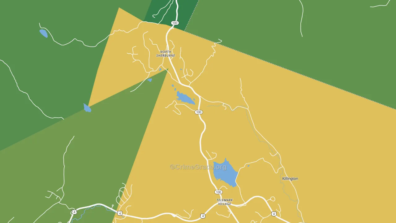 North Sherburne, VT Map of Murder Rates